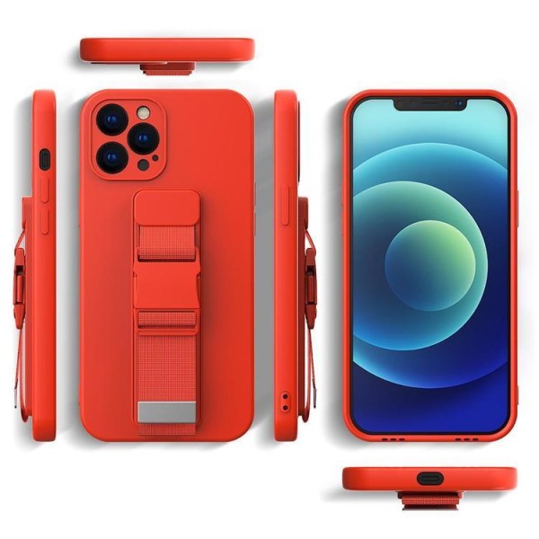 Galaxy A73 5G suojaköysi silikonihihna - punainen