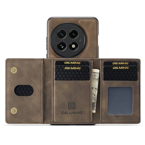 DG.MING M2 Series Mobilskal till OnePlus 13 PU + PC + TPU - Brun