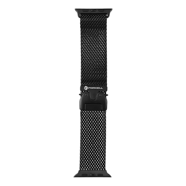 Forcell Apple Watch (38/40/41) Armbånd Rustfrit Stål - Sort Svart