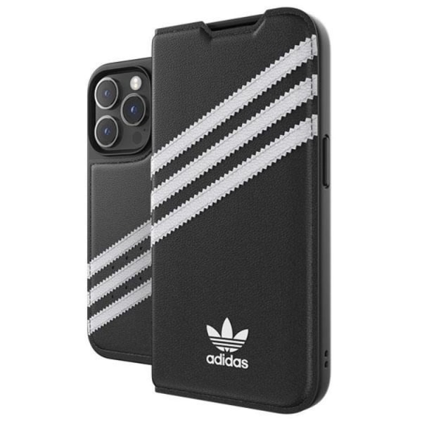 Adidas iPhone 14 Pro -lompakkokotelo TAI PU - musta/valkoinen