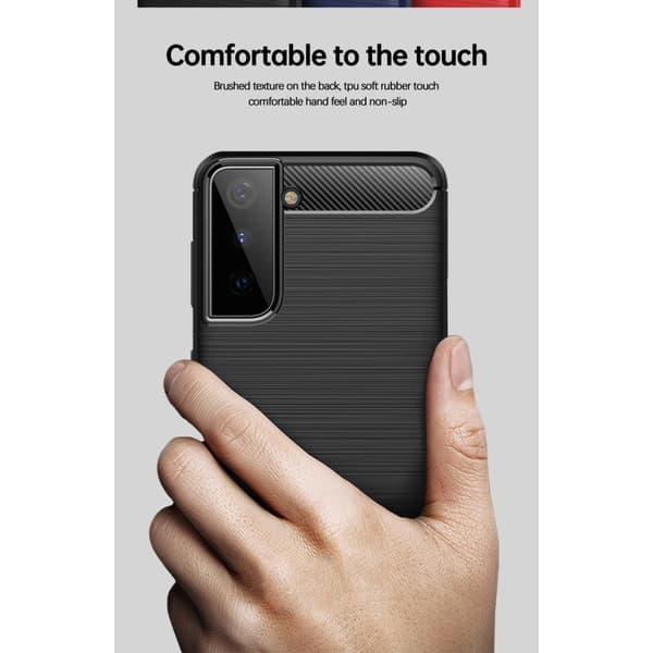 Kulfiber Mobilcover Samsung Galaxy S21 Plus - Blå Blue