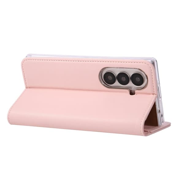ABEEL Samsung Galaxy Z Fold7 5G Plånboksfodral RFID-Skydd Konstläder Rosa