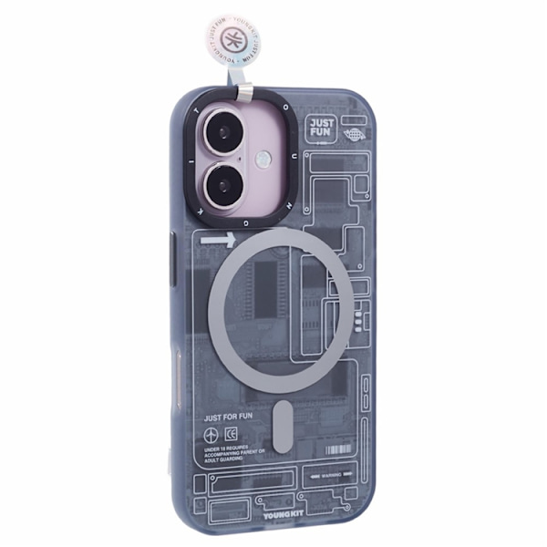 Youngkit Mobilskal till iPhone 16 Plus Magafe IMD Pattern - Svart Svart