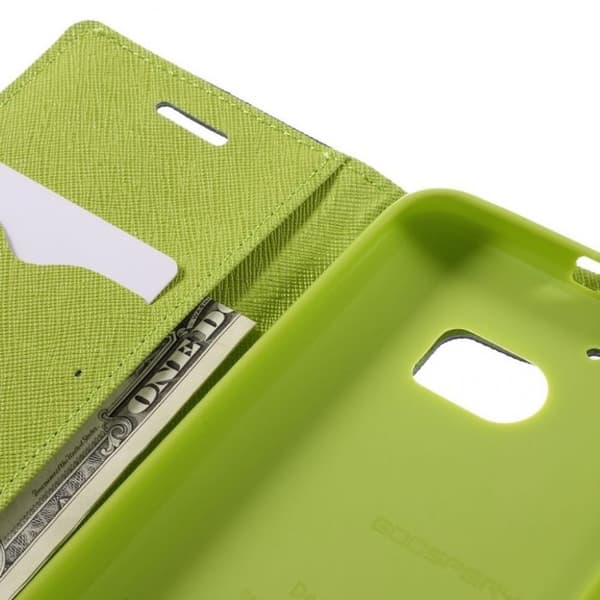 Mercury Fancy Diary Plånboksfodral till HTC One (M7) -Mörkblå Blå