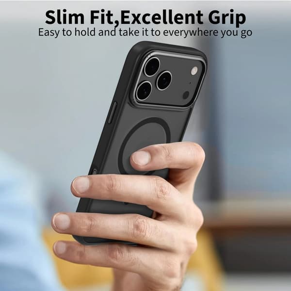 Tech-Protect Telefontaske til iPhone 17 Pro Max Magsafe Edge - Sort/Gunmetal Svart