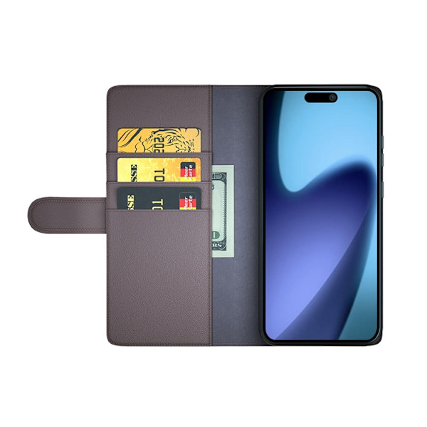 iPhone Air Plånboksfodral Äkta Läder - Brun Brun