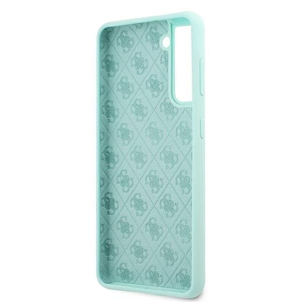 Guess Skal Galaxy S21 Plus Silikon Script Metal Logo - Sininen Blue