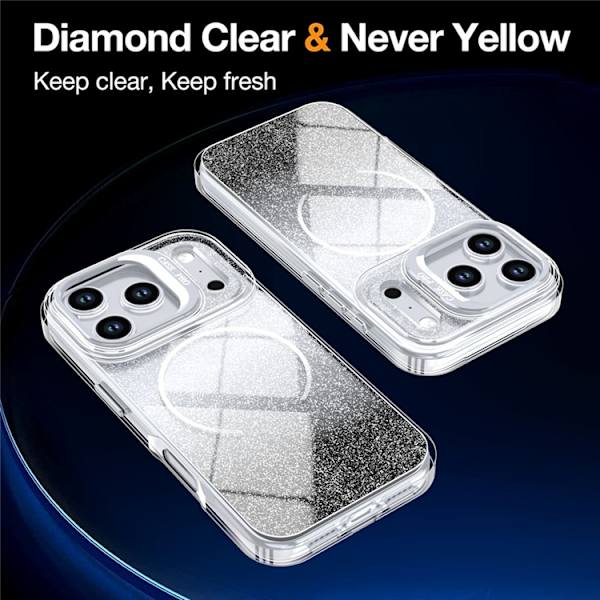 Mobilskal till iPhone 17 Pro Max MagSafe Shockproof Glitter Gradient Svart