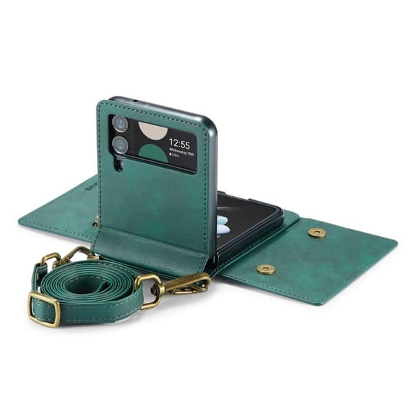 DG.MING Samsung Galaxy Z Flip3 Plånboksfodral RFID-Skydd Grön
