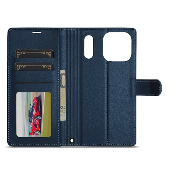 LC.IMEEKE L2 Series iPhone 17 Pro Plånboksfodral Konstläder - Blå