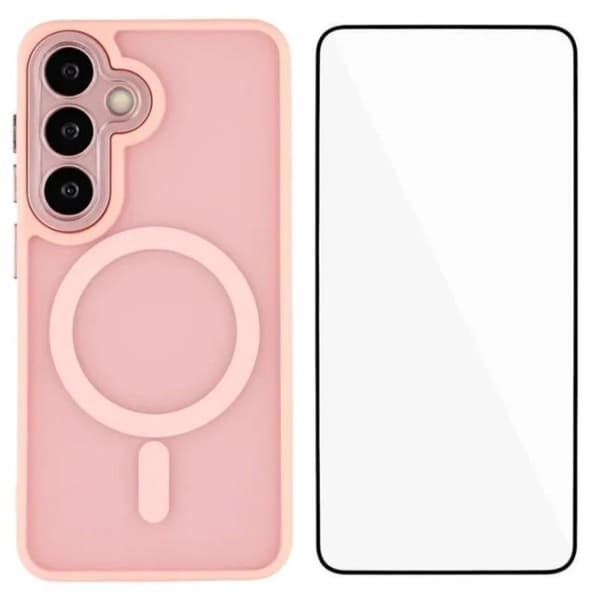 WANLONFENG Mobilskal för Samsung Galaxy S26 Plus Magnetiskt PC + TPU - Rosa