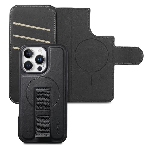 CASENEO iPhone 16 Pro Max Plånboksfodral Konstläder - Svart