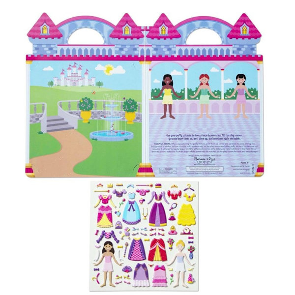 MND Reusable Puffy Stickers Playset Princess