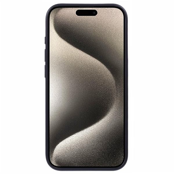 X-LEVEL Mobilskal till iPhone 15 Pro Max Geometrisk PC+TPU Läder Svart