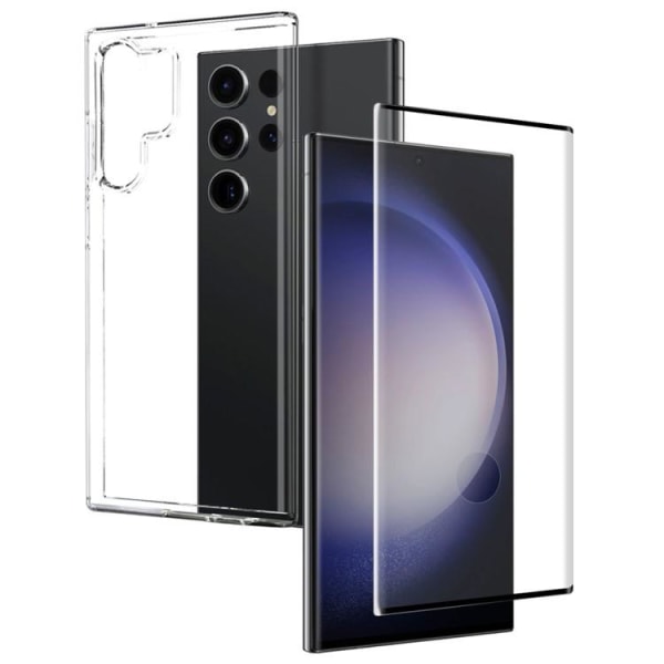 [3-PAK] BOOM Galaxy S23 Ultra Cover Kameralinsebeskyttelse UV Hærdet glas