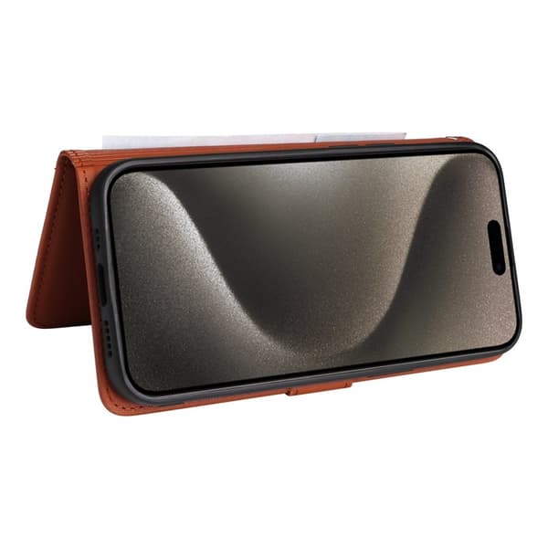 BETOPNICE iPhone 15 Pro Max Plånboksfodral - Detachable Konstläder- Brun