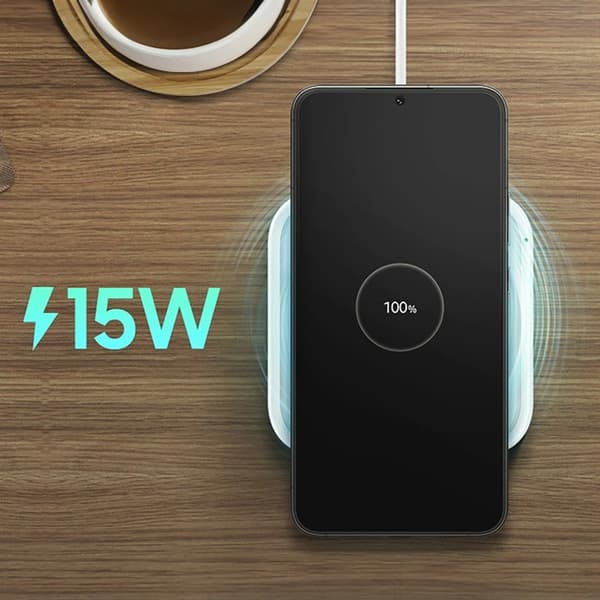 Samsung 15W Trådlös Laddare + Väggladdare - Vit Vit