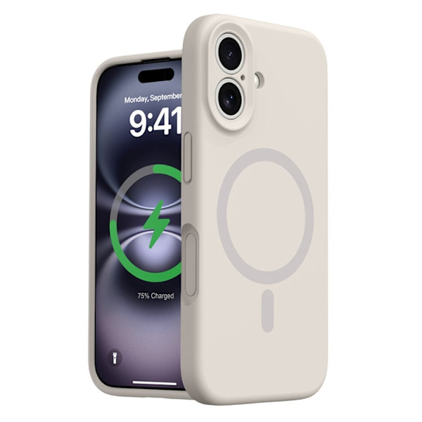 Mobilskal till iPhone 16 MagSafe Precise Cutouts - Antikvit Vit