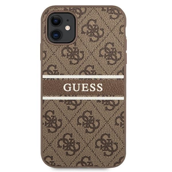 Guess Mobilskal till iPhone 11 / Xr MagSafe 4G Stripe - Brun
