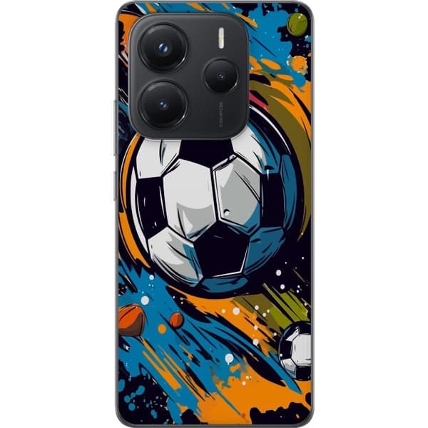 Mobilskal till Xiaomi Redmi Note 14 5G med Fotbollar