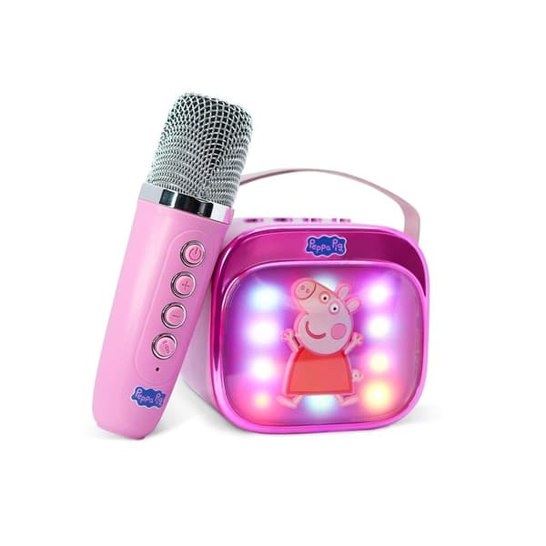 PEPPA PIG Karaokehögtalare med Mikrofon Greta Gris Popsing LED