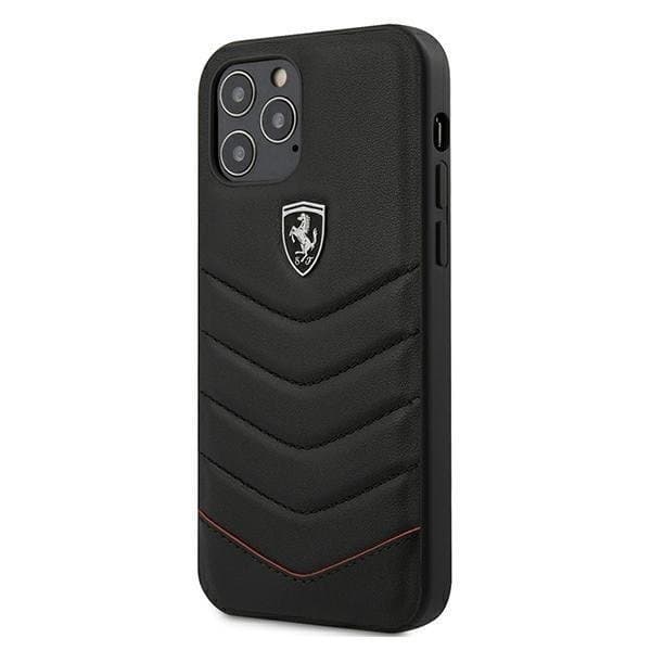 Ferrari iPhone 12 Pro Max Skal Off Track Quilted - Svart Black