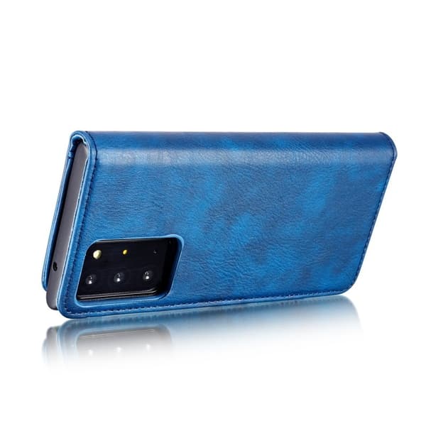 DG.MING Äkta Läder Plånboksfodral för Samsung Galaxy Note20 Ultra - Blå