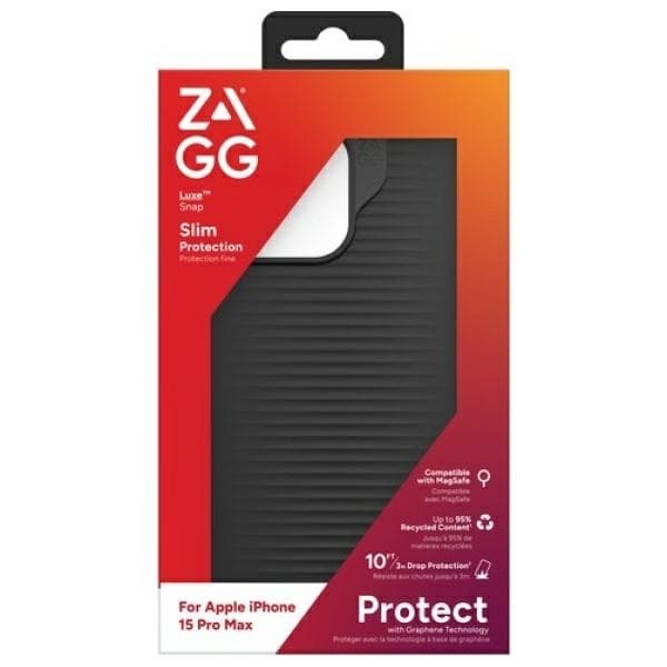 ZAGG Mobilskal till iPhone 15 Pro Max MagSafe Luxe Snap - Svart