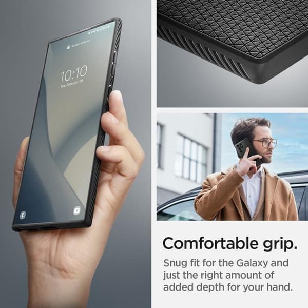 Spigen Liquid Air Cover Galaxy S22 Ultra - Mat Sort Black