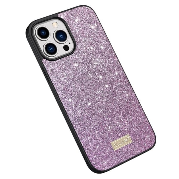 SULADA iPhone 15 Pro Max Mobile Cover Glitter paljetteja - violetti