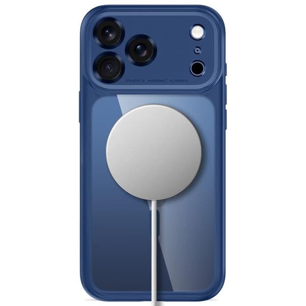 Tech-Protect Mobilskal För iPhone 18 Pro/17 Pro Magsafe Magpeak - Djupblå/Clear