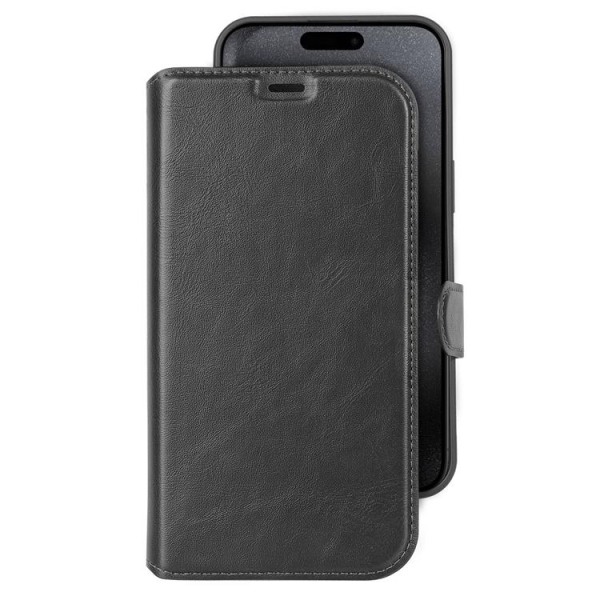 Celly iPhone 15 Pro Max Wallet Case 2-i-1 Slim - Sort