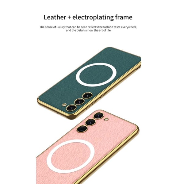 GKK Galaxy S23 Mobile Case Magsafe Galvanointi - Vaaleanpunainen
