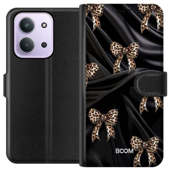 Pung Taske til Xiaomi Redmi 15C med Leopard Sløjfe