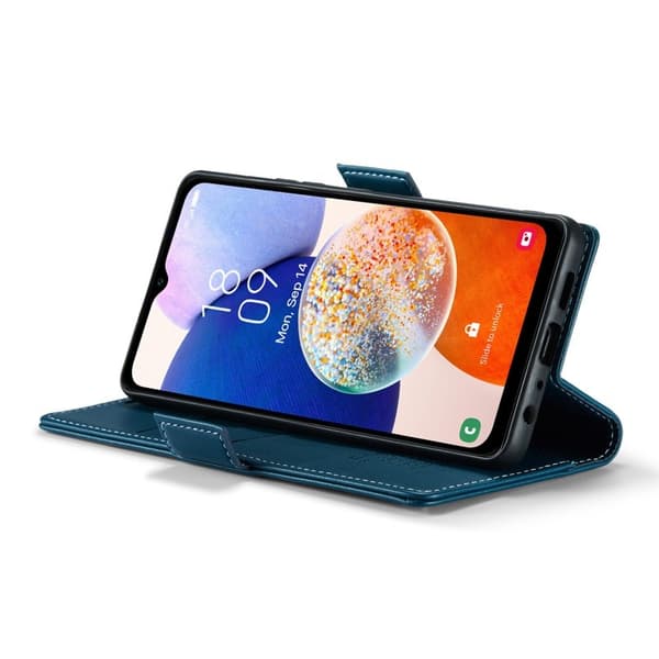 CASEME Plånboksfodral Konstläder för Samsung Galaxy A14 5G - Blå
