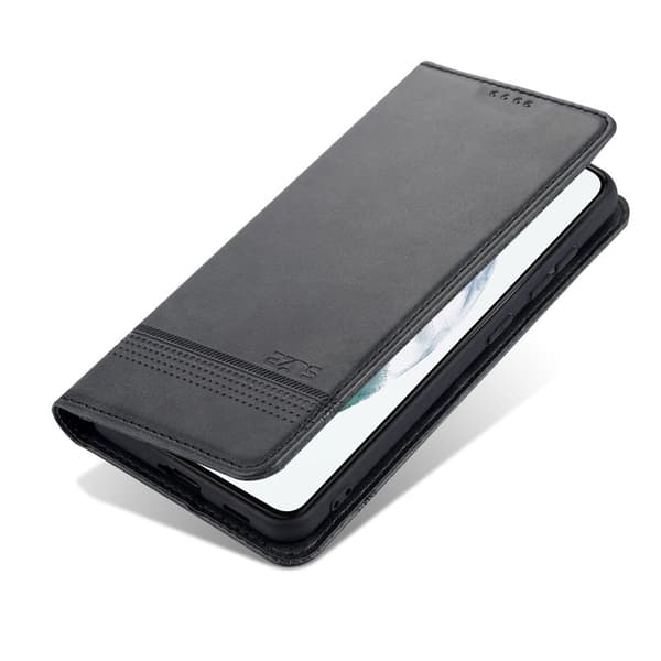 AZNS Auto-absorbed Magnetic Stand Plånboksfodral Konstläder - Svart
