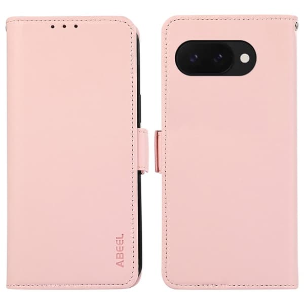 ABEEL Mobilskal till Google Pixel 9a KonstLäder RFID-Skydd - Rosa