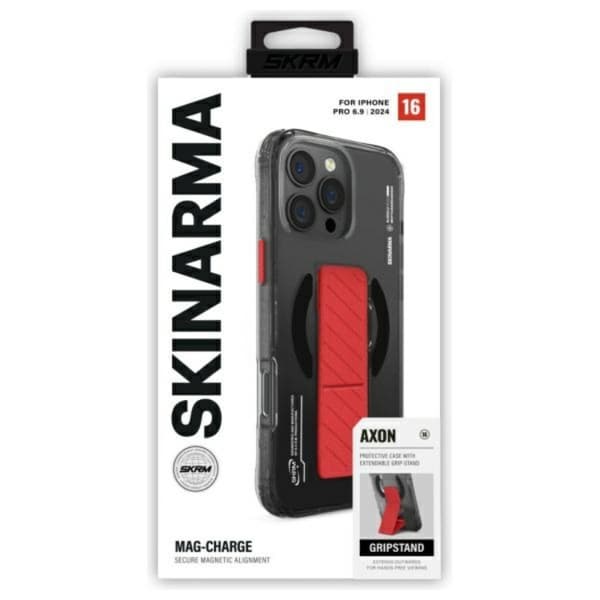 Skinarma Telefontaske til iPhone 16 Pro MagSafe Grip Stand - Sort