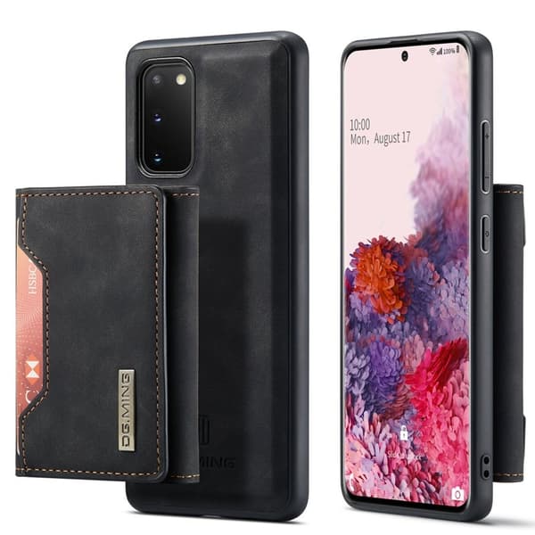 DG.MING 2-in-1 Plånboksfodral för Samsung Galaxy S20 - Svart