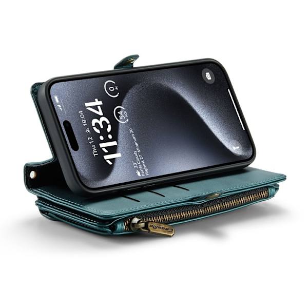 CASEME Plånboksfodral Konstläder för iPhone 16 Pro Max - Grön
