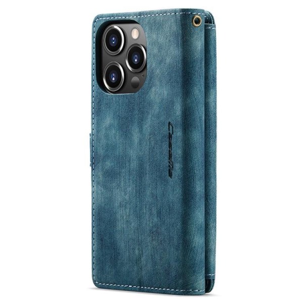CASEME iPhone 15 Pro Max Wallet Case C30 Lynlås - Blå