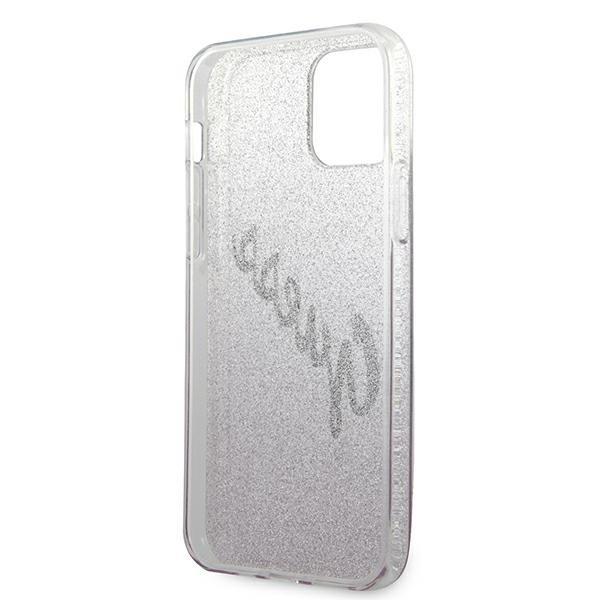 Guess iPhone 12 Pro Max Skal Glitter Gradient Script - Rosa Rosa