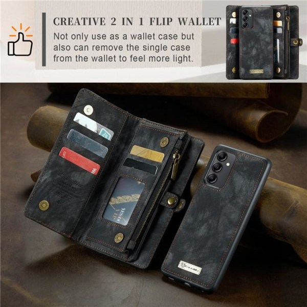Caseme Galaxy A34 5G Wallet Case Aftagelig - Sort