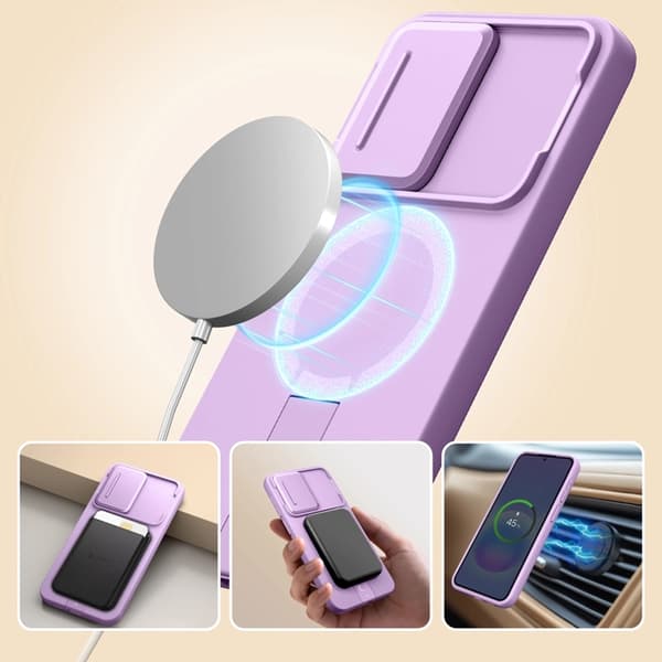 Tech-Protect Mobilskal För Galaxy A57 MagSafe Kevlar Aura - Violet