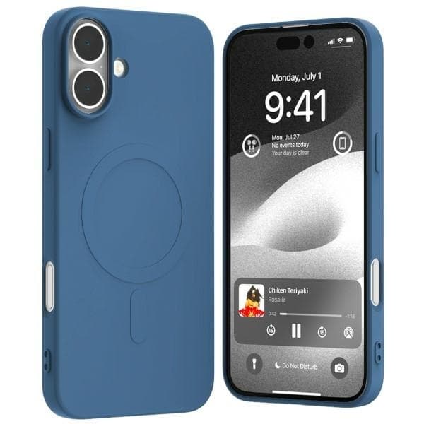 Mercury Telefontaske til iPhone 16 Plus MagSafe Semi-Silikone - Blå Blå