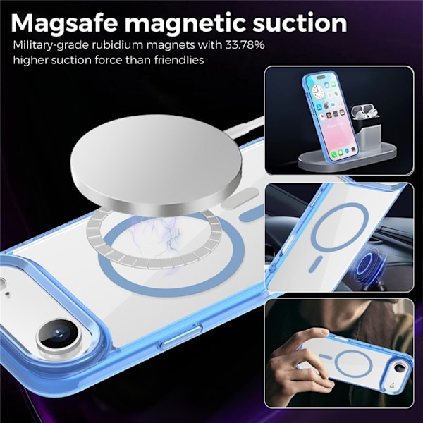 Mobilskal till iPhone Air MagSafe TPU+PC Transparent - Blå Blå