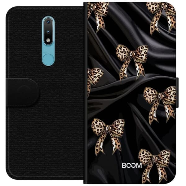 Pung Taske til Nokia 2.4 med Leopard Bow