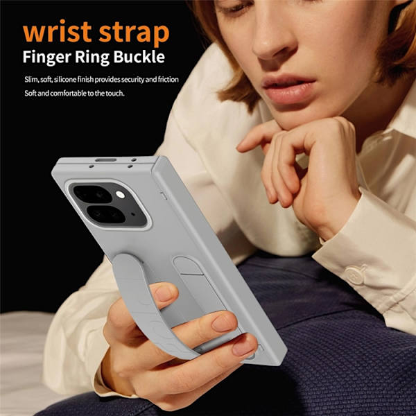 Mobilskal till Google Pixel 10 Pro Fold Wristband Kickstand - Grå Grå