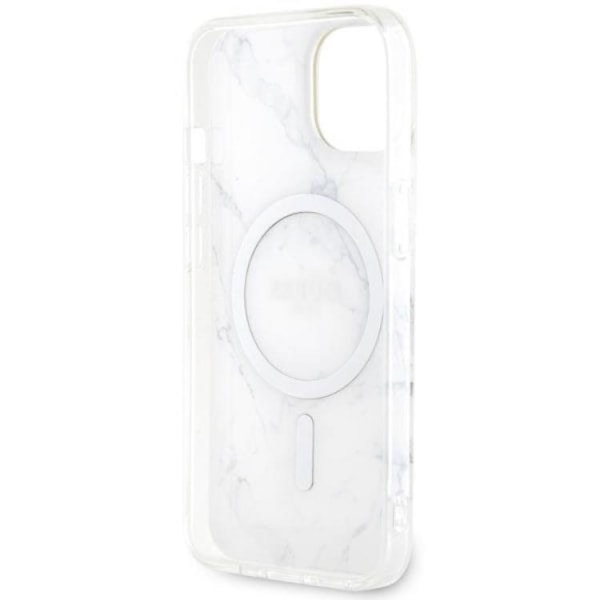 Guess iPhone 14 Mobilskal MagSafe Marble - Vit