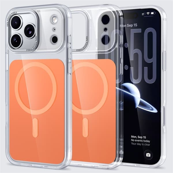 Mobilskal till iPhone 17 Pro Max MagSafe TPU Acrylic - Orange Orange